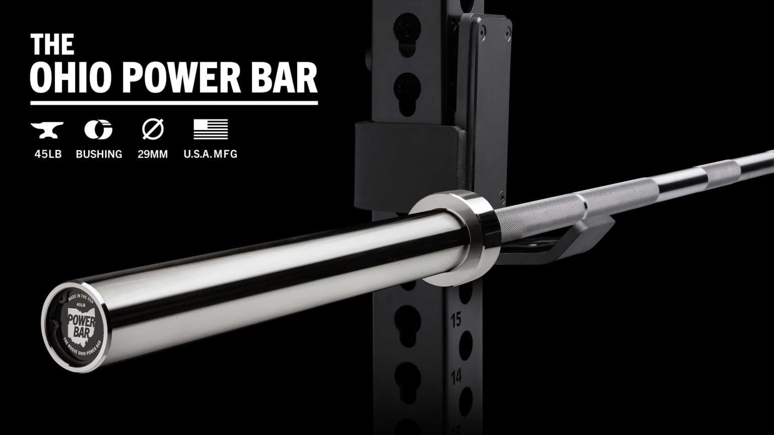Rogue 45LB Ohio Power Bar Bare Steel Rogue Fitness